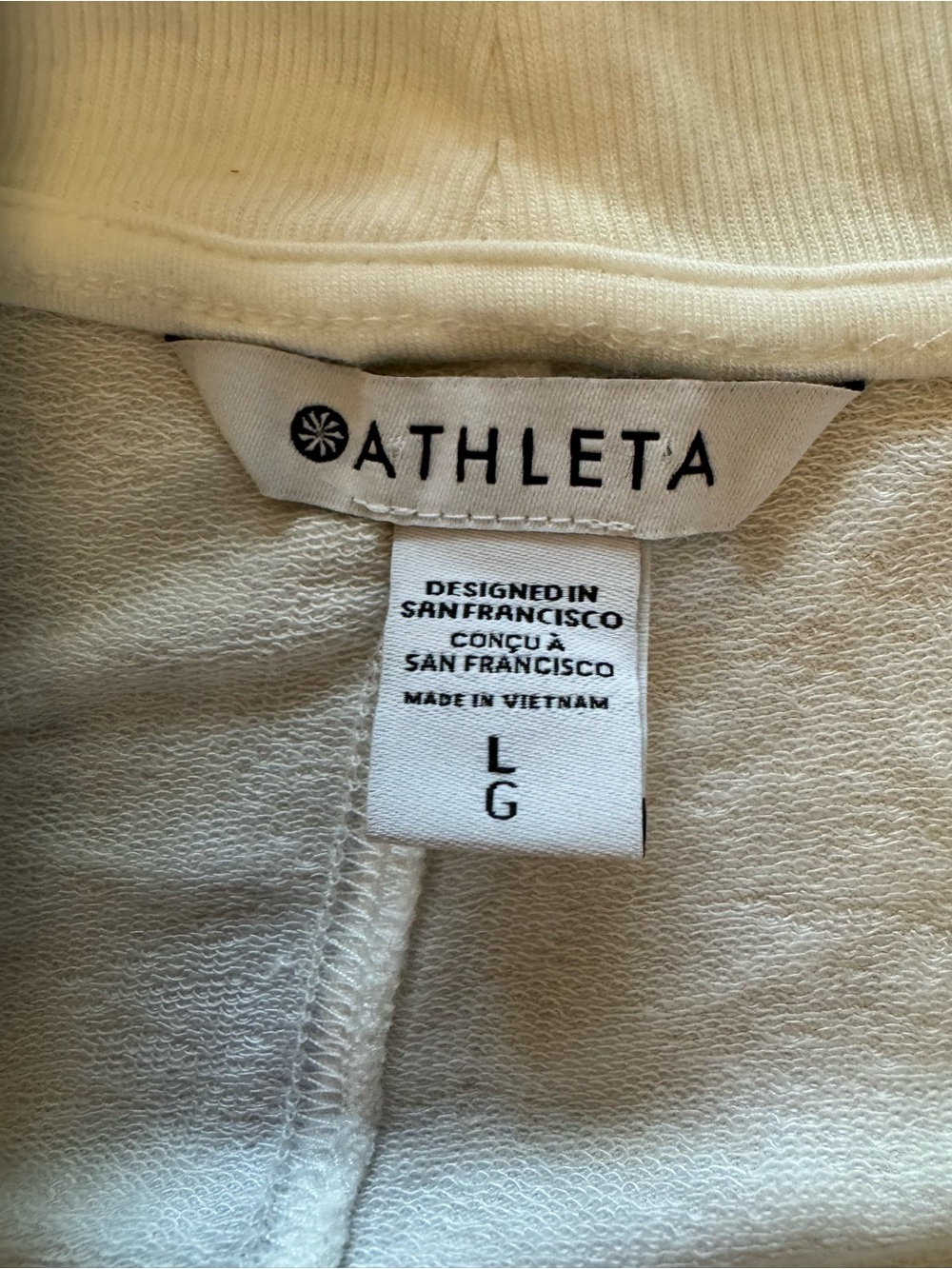 Athleta Pranayama Wrap Cardigan Womens Large White Open Front TENCEL Modal NWT - Picture 3 of 13